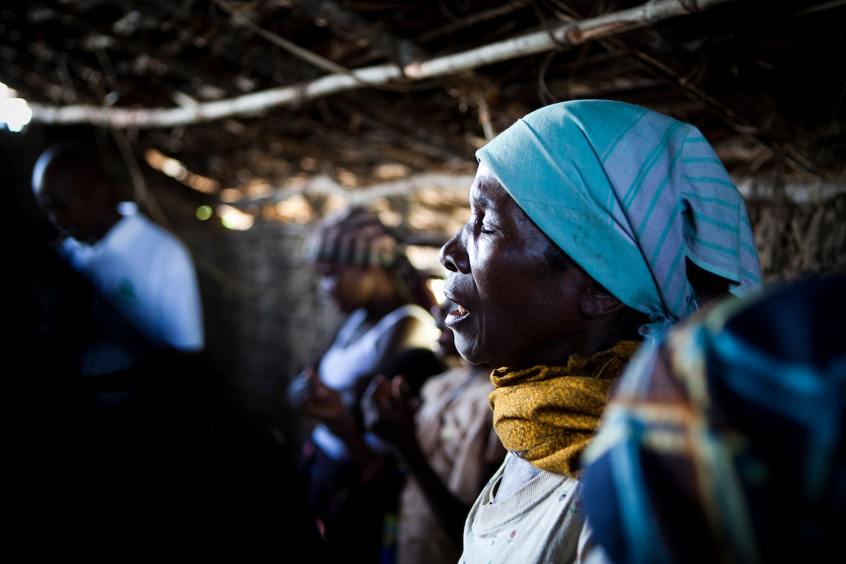 Woman praying.