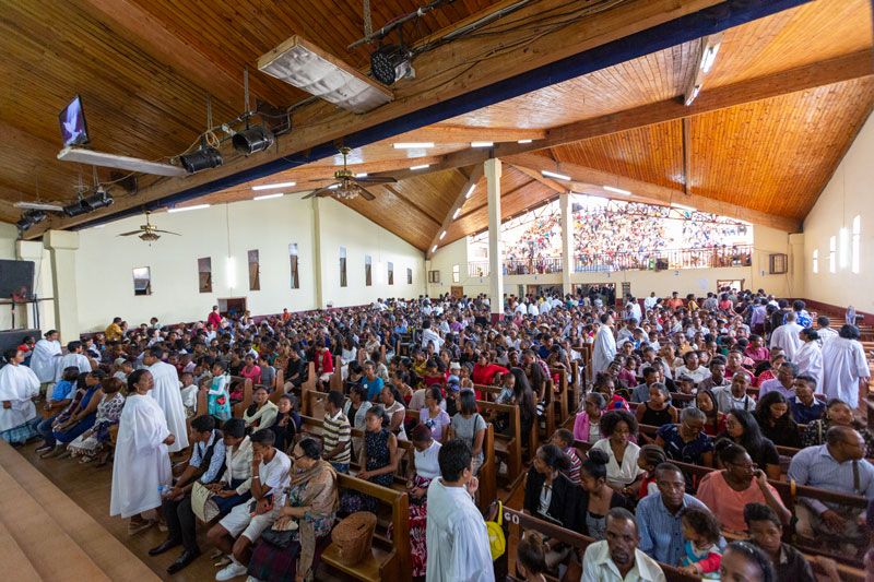 Church service in Madagascar.