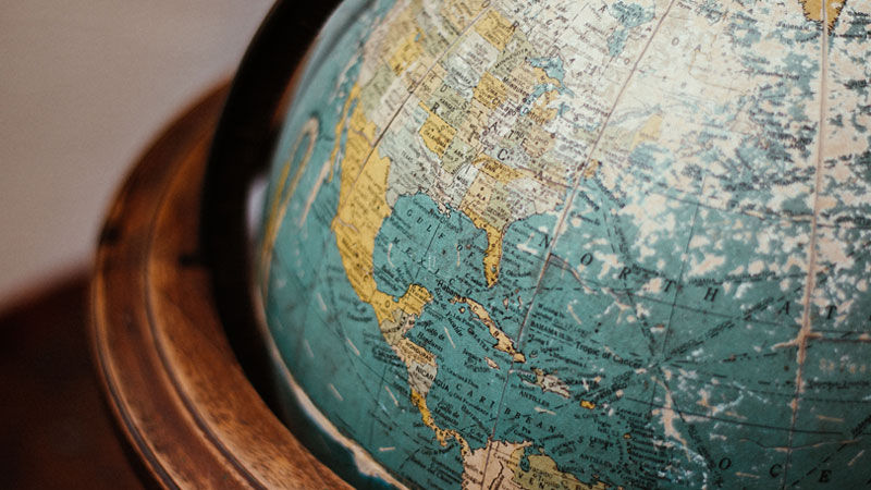 Photo of a globe.