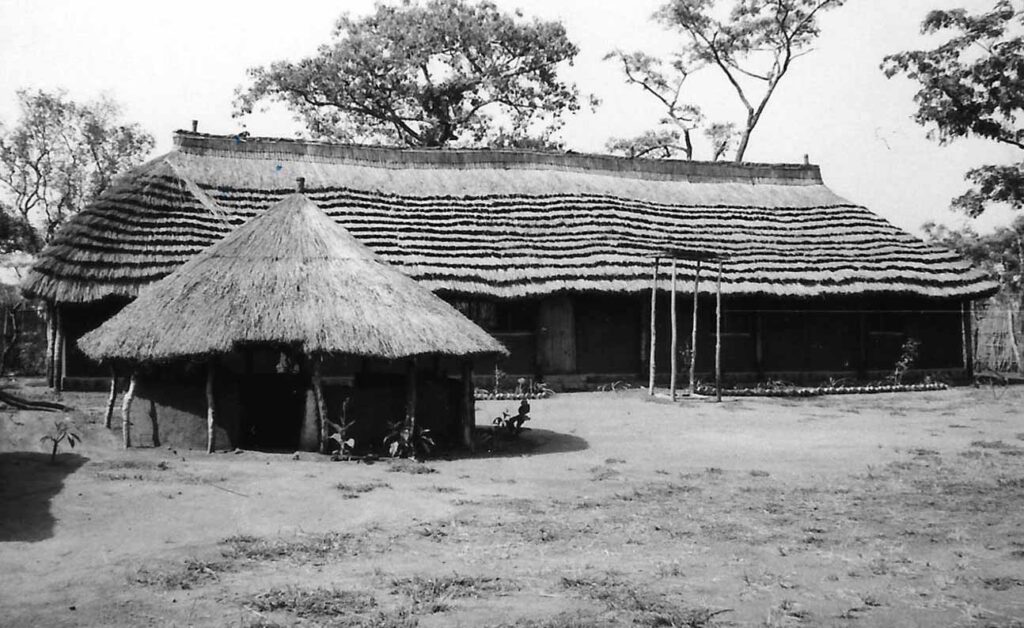 The Sampsons' home at the refugee camp.