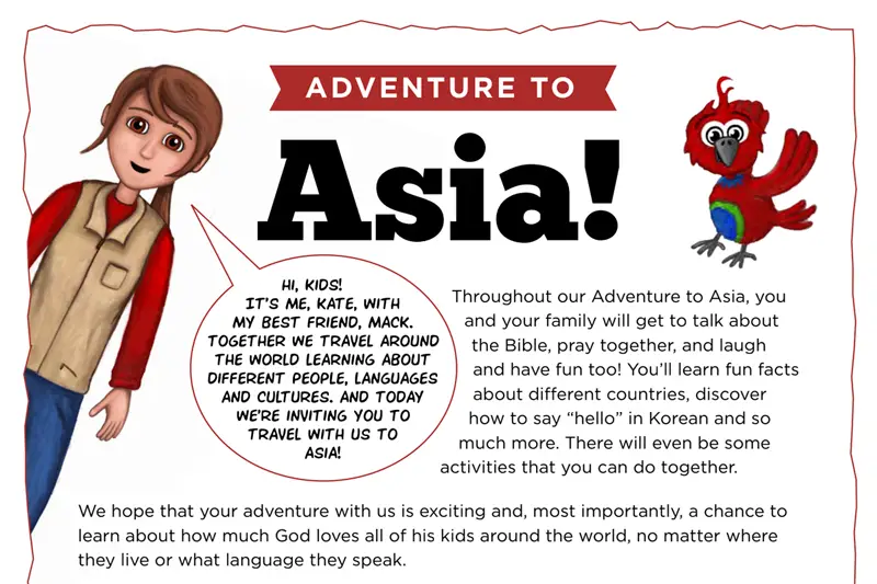 Kate & Mack Kids Activity: Adventure to Asia!