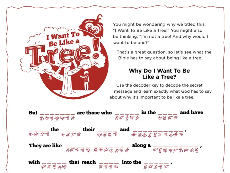 Kate & Mack Kids Activity: I Want To Be Like a Tree & Make a "God Box"