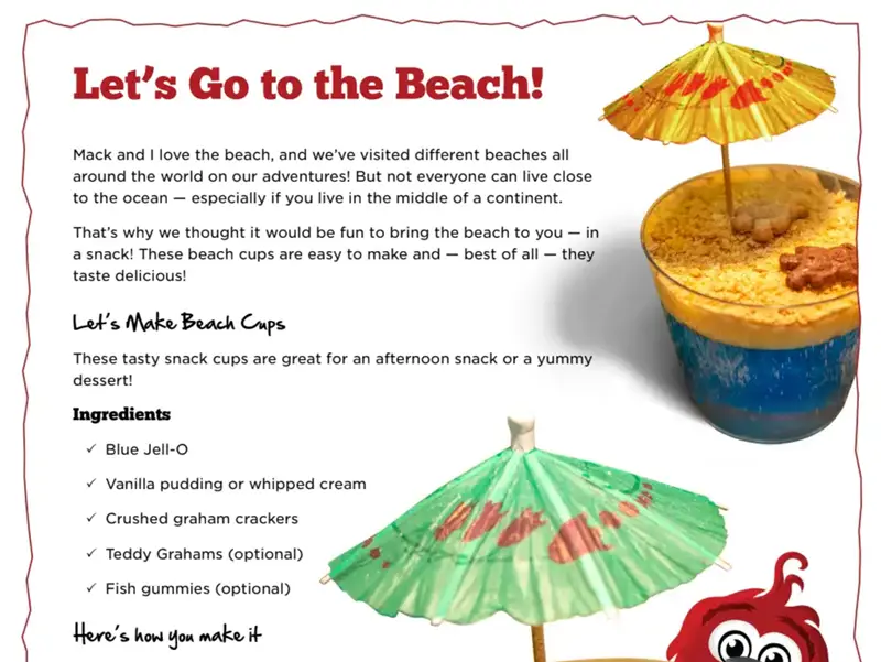 Kate & Mack Kids Activity: Beach Cup Recipe