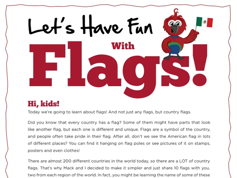 Kate & Mack Kids Activity: Fun with Country Flags