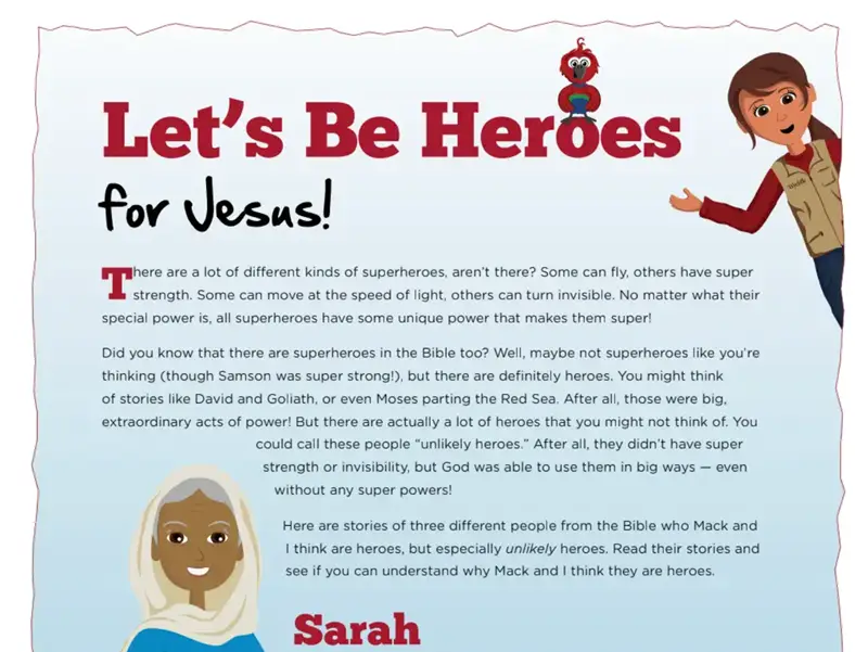 Kate & Mack Kids Activity: Heroes for Jesus