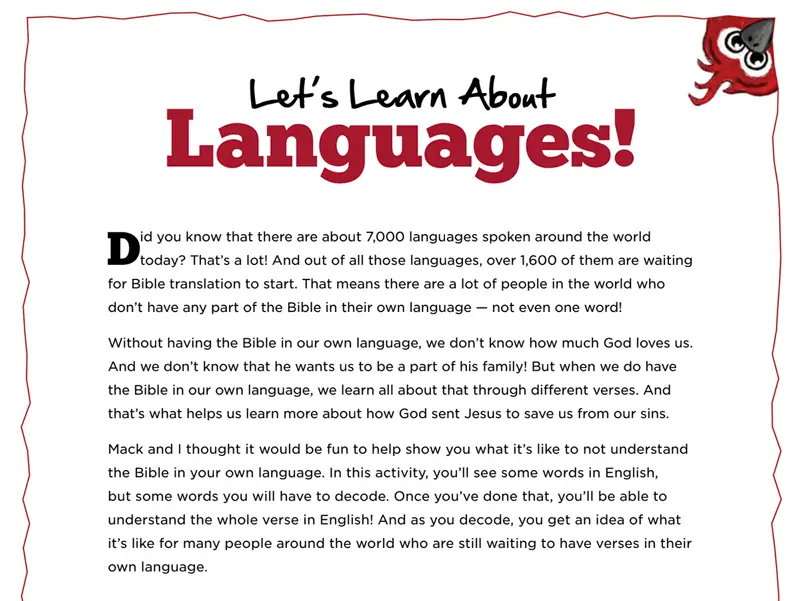Kate & Mack Kids Activity: A Special Note Just For You