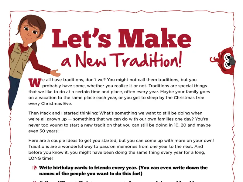 Kate & Mack Kids Activity: Make a New Tradition