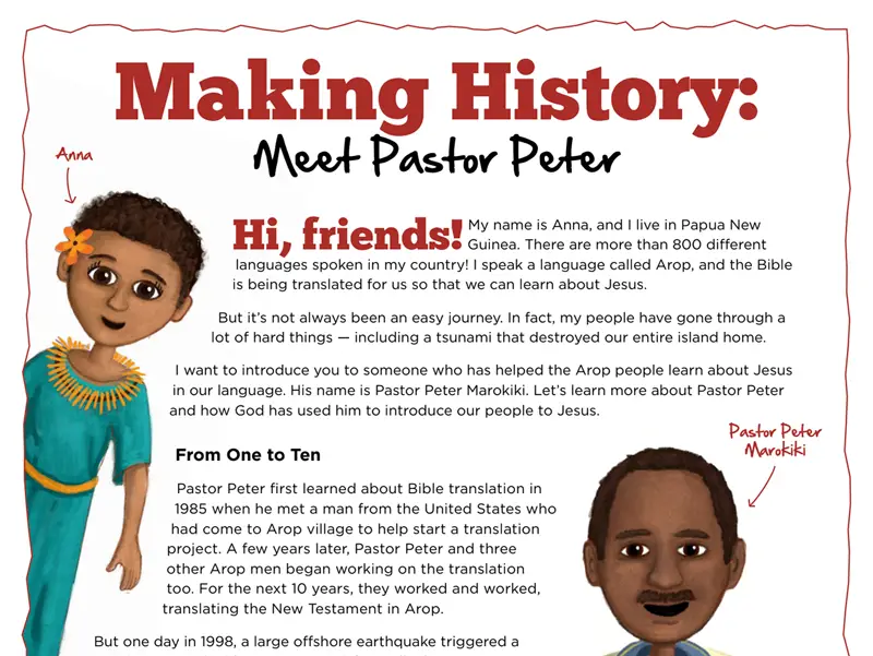 Kate & Mack Kids Activity: Meet Pastor Peter