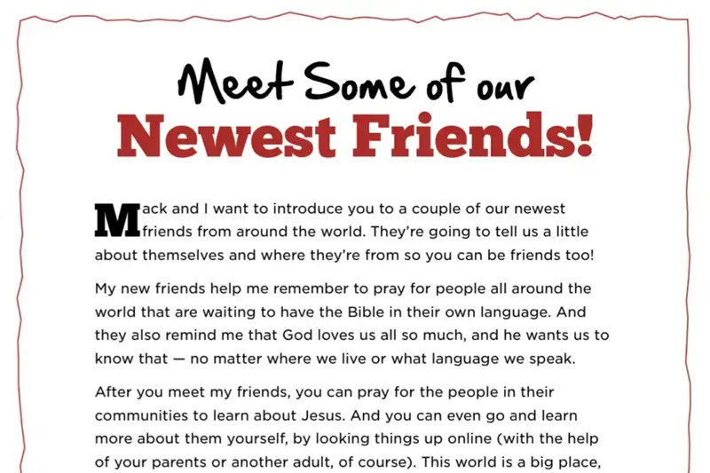 Kate & Mack Kids Activity: Meet Our Friends!