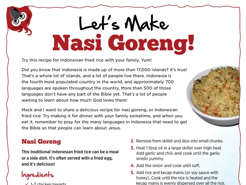 Kate & Mack Kids Activity: Nasi Goreng (Indonesian Fried Rice) Recipe