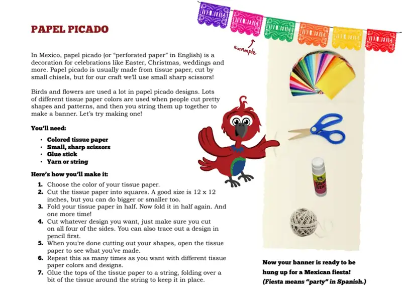 Kate & Mack Kids Activity: Papel Picado Craft