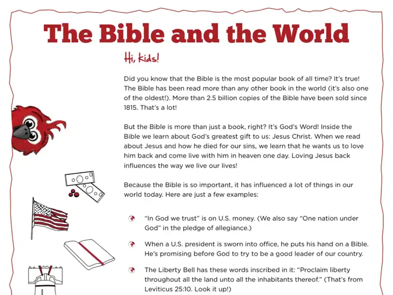 Kate & Mack Kids Activity: The Bible and the World