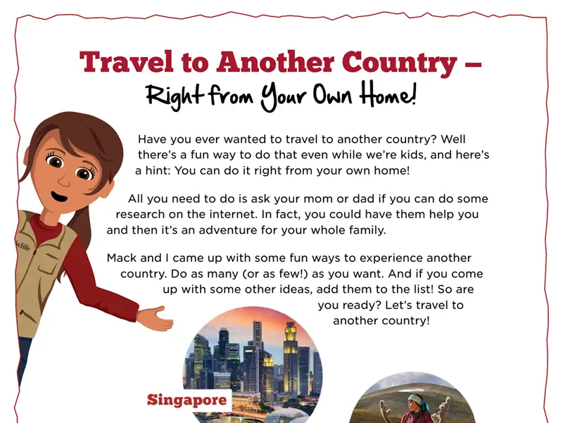 Kate & Mack Kids Activity: Travel to Another Country