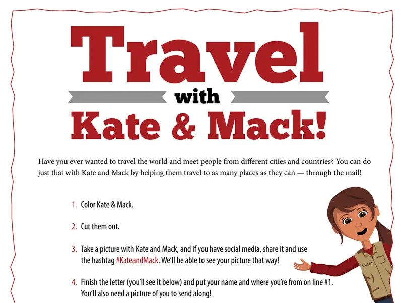 Kate & Mack Kids Activity: Travel with Kate & Mack