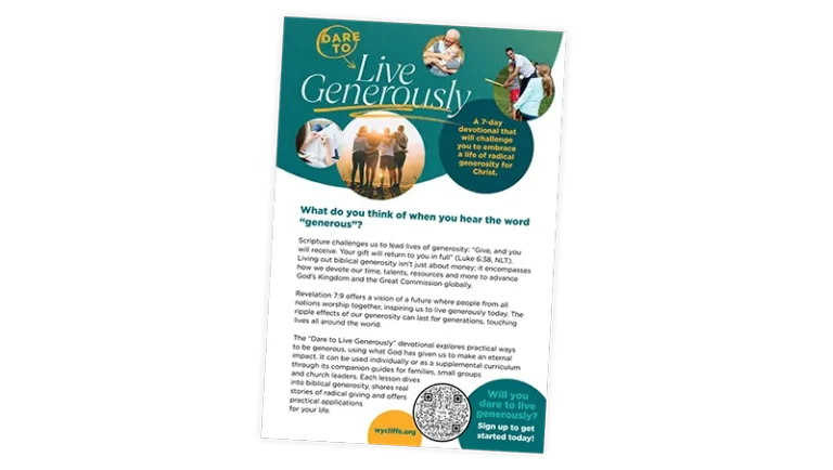 Live Generously flyer