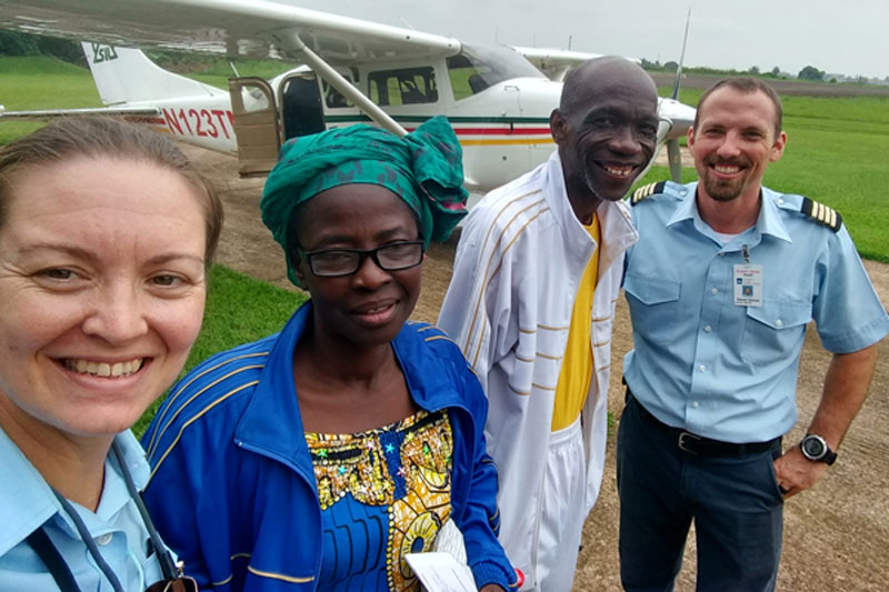 Dan and Rachael with their African colleagues.