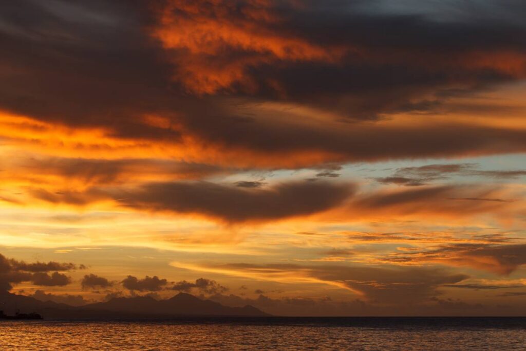 Sky and clouds over the Solomon Islands