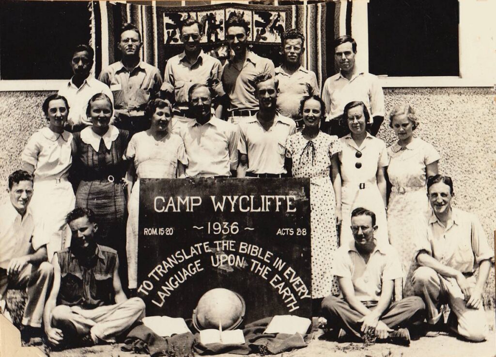 Historical photo of a group from Camp Wycliffe in 1936.